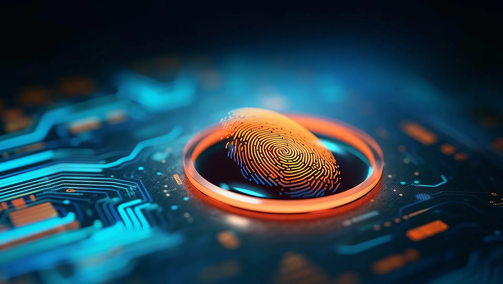 Abbildung zeigt einen digitalen Fingerabdruck auf einem System
